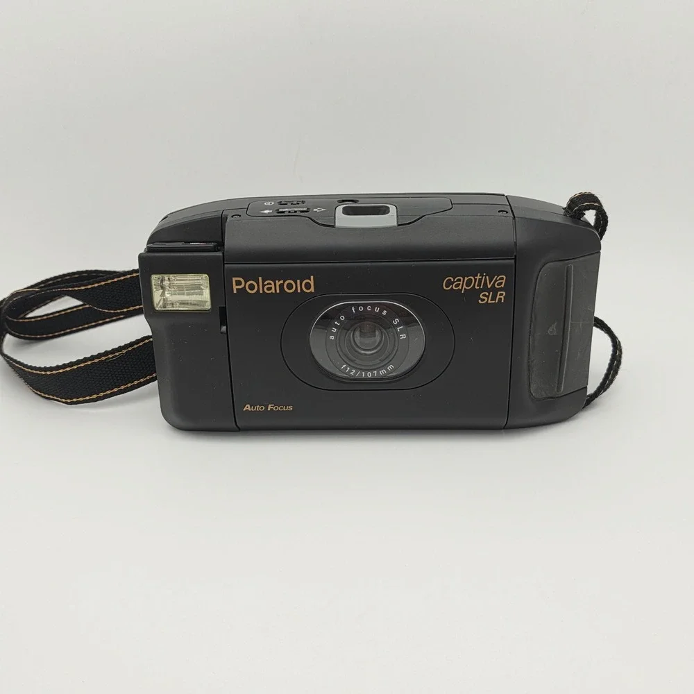 Polaroid Captiva‎ SLR Instant Film Camera Black Auto Focus Vintage 90s 500 Film